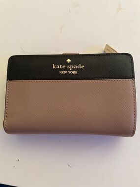 Kate Spade Women's Bifold Compact, Wallet, Leather, Madison Toast × hazelnut